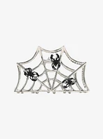 Silver Spiderweb Hair Clip