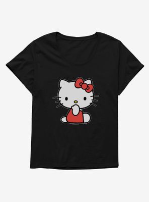 Hello Kitty Sitting Womens T-Shirt Plus