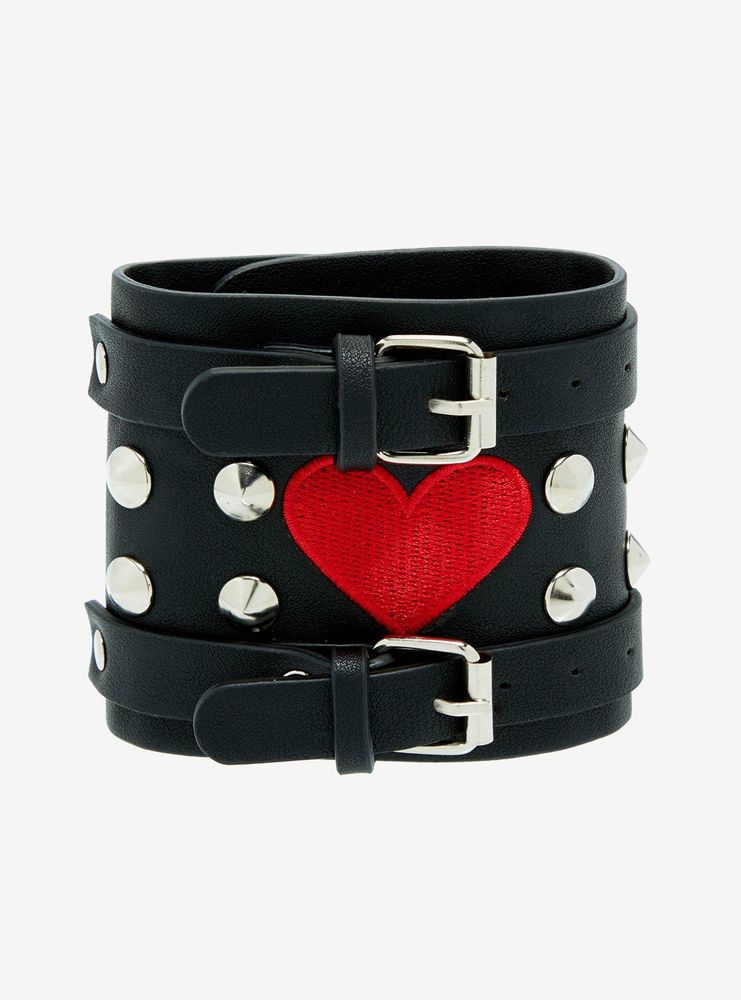 Heart Spike Cuff Bracelet