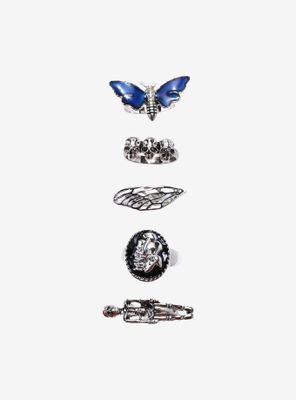 Skeleton Insect Lacewing Ring Set