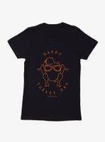 Friends Happy Turkey Day Icon Womens T-Shirt