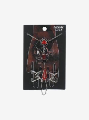 Heart Coffin Hand Ring Set
