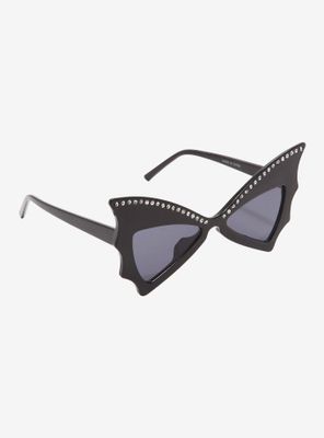 Bat Wing Rhinestone Sunglasses