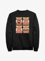 Disney Pixar Turning Red Meilin Panda Grid Sweatshirt