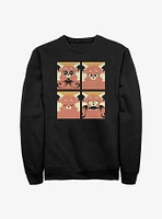 Disney Pixar Turning Red Meilin Panda Grid Sweatshirt