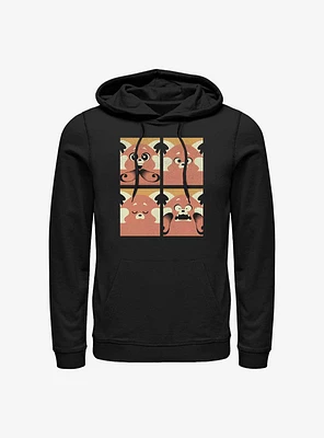 Disney Pixar Turning Red Meilin Panda Grid Hoodie