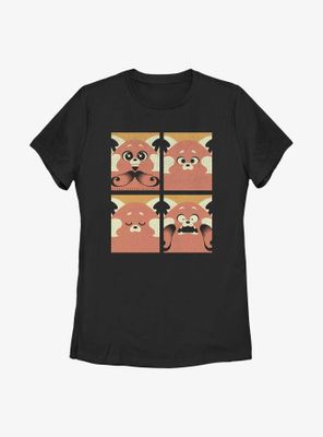 Disney Pixar Turning Red Meilin Panda Grid Womens T-Shirt