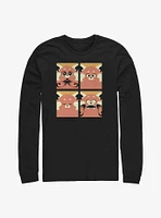 Disney Pixar Turning Red Meilin Panda Grid Long-Sleeve T-Shirt