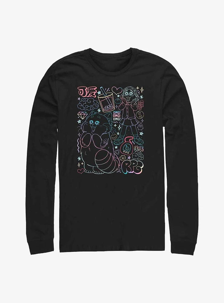 Disney Pixar Turning Red Super Doodle Long-Sleeve T-Shirt