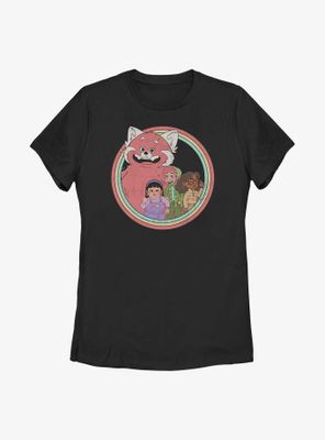 Disney Pixar Turning Red Circle Friend Group Womens T-Shirt