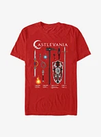 Castlevania Weapons Infographic T-Shirt