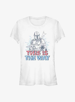 Star Wars The Mandalorian Americana Buddies Girls T-Shirt