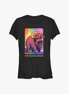 Star Wars The Mandalorian Bantha Ride Pride Girls T-Shirt