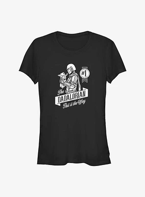 Star Wars The Mandalorian Dad and Grogu Girls T-Shirt