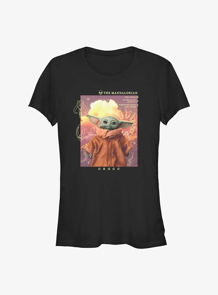 Star Wars The Mandalorian Grogu Celestial Girls T-Shirt