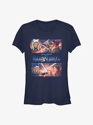 Star Wars The Mandalorian Clash With Ahsoka Girls T-Shirt