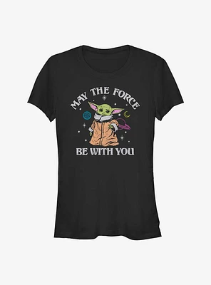 Star Wars The Mandalorian Grogu Force Girls T-Shirt