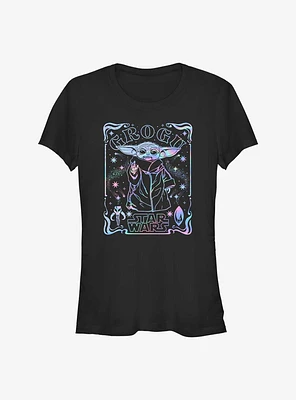 Star Wars The Mandalorian Grogu Holographic Girls T-Shirt