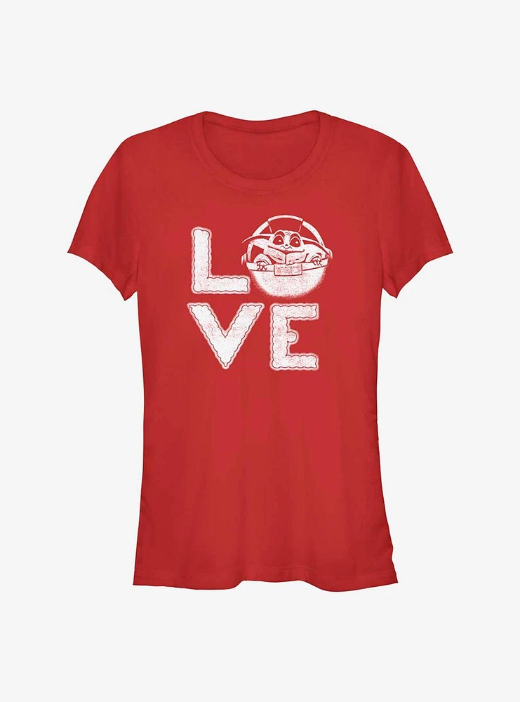 Star Wars The Mandalorian Valentine's Day Love Grogu Girls T-Shirt