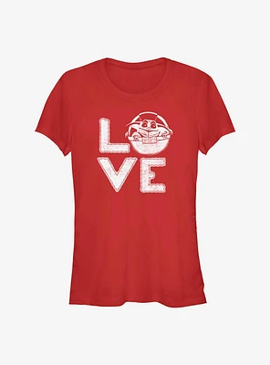 Star Wars The Mandalorian Valentine's Day Love Grogu Girls T-Shirt