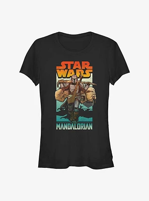 Star Wars The Mandalorian Mando On Foot Girls T-Shirt