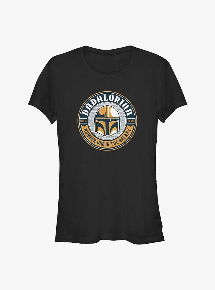 Star Wars The Mandalorian Number One Dadalorian Girls T-Shirt