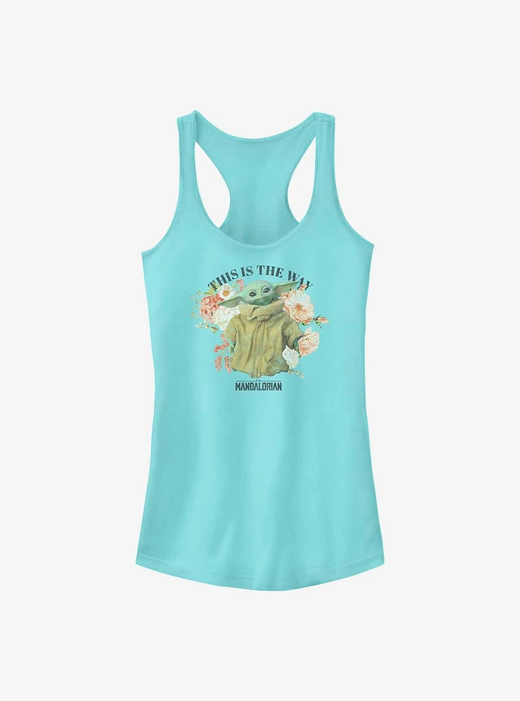 Star Wars The Mandalorian Floral Child Girls Tank