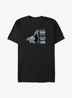 Star Wars The Mandalorian Father's Day Grogu Follows T-Shirt