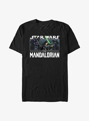 Star Wars The Mandalorian Luke Skywalker vs Dark Troopers T-Shirt