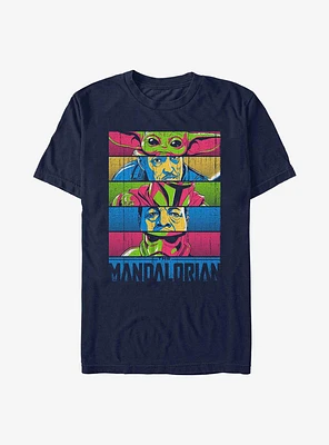 Star Wars The Mandalorian RGB Faces T-Shirt