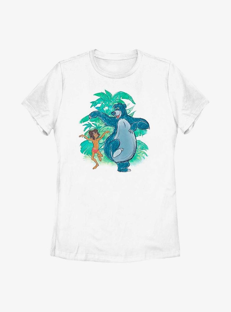 Disney The Jungle Book Sketch Bear Necessities Womens T-Shirt