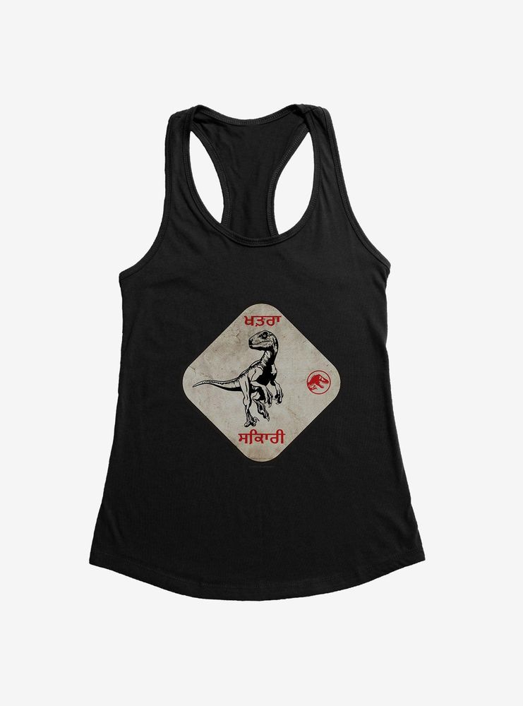 Jurassic World Dominion Velociraptor Warning Womens Tank Top