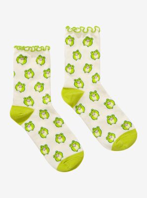 Kawaii Frog Ankle Socks