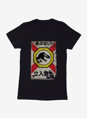 Jurassic World Dominion Dinosaur Sign Womens T-Shirt