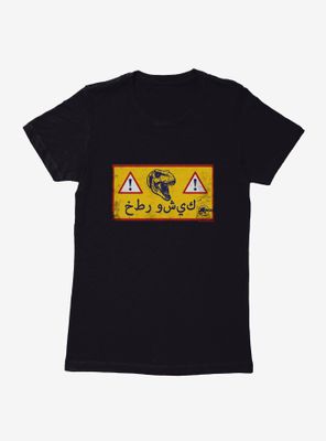 Jurassic World Dominion T. Rex Warning Womens T-Shirt