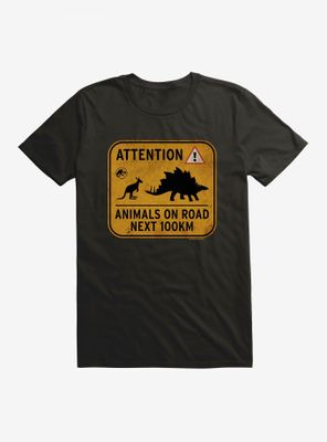 Jurassic World Dominion Attention Animals on Road T-Shirt