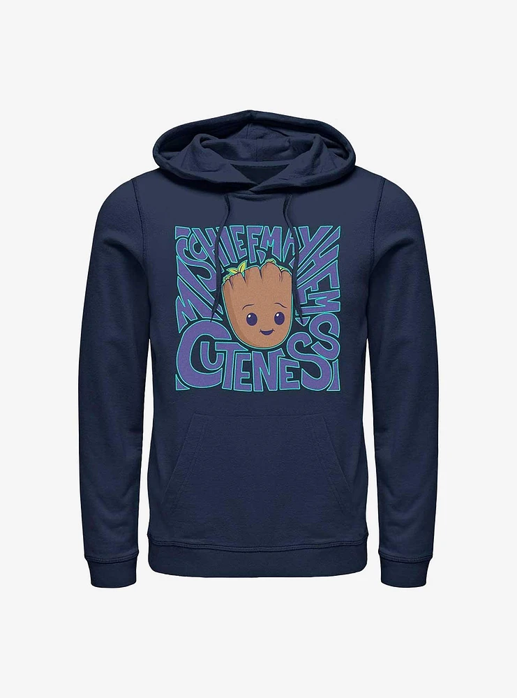 Marvel I Am Groot Mischief, Mayhem, Cuteness Hoodie
