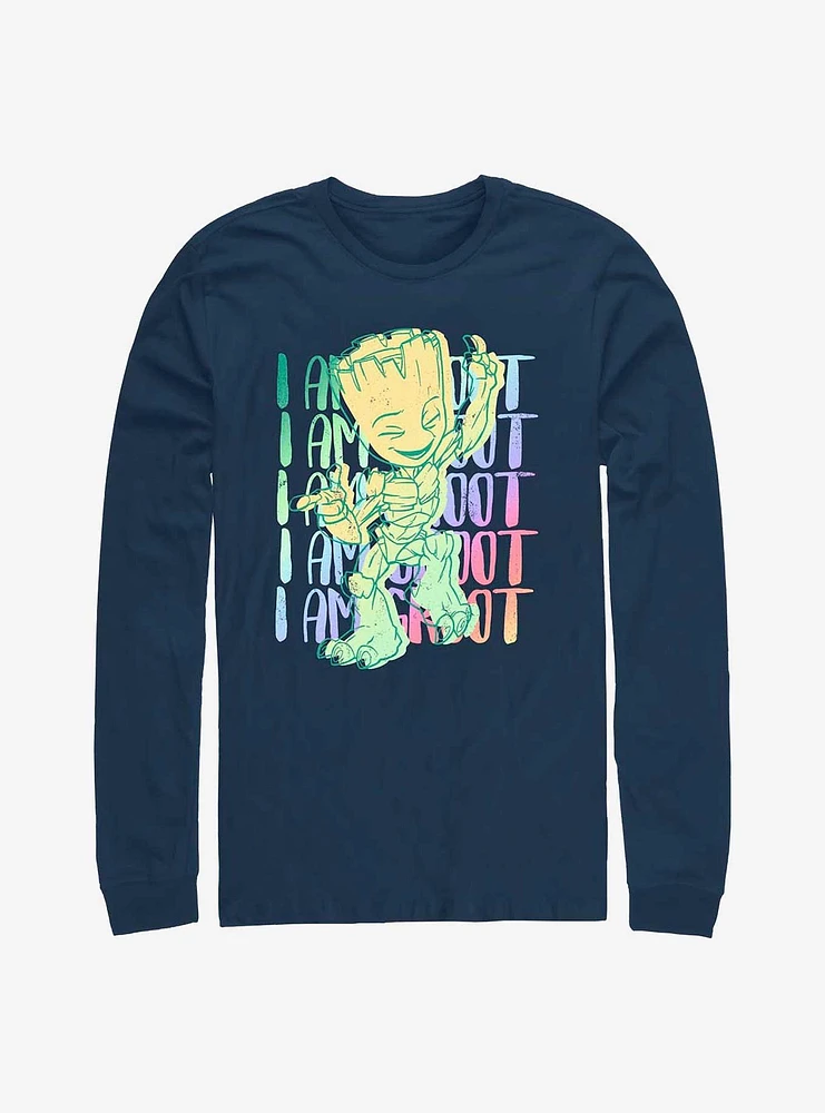 Marvel I Am Groot Color Stack Long Sleeve T-Shirt
