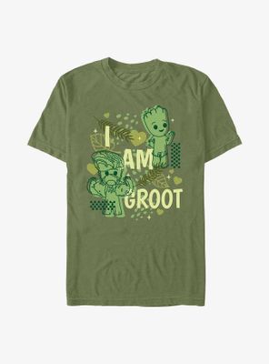 Marvel I Am Groot Leaf Heart T-Shirt