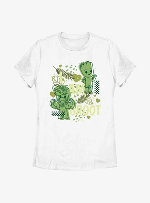 Marvel I Am Groot Leaf Heart Womens T-Shirt