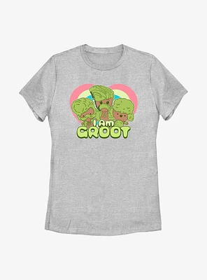 Marvel I Am Groot Hearts Trio Womens T-Shirt