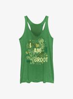 Marvel I Am Groot Leaf Heart Womens Tank Top