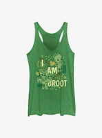 Marvel I Am Groot Leaf Heart Womens Tank Top