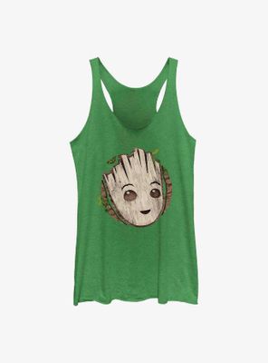 Marvel I Am Groot Wooden Badge Womens Tank Top