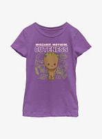 Marvel I Am Groot Mischief, Mayhem, Cuteness Youth Girls T-Shirt
