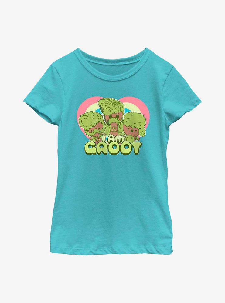 Marvel I Am Groot Hearts Trio Youth Girls T-Shirt