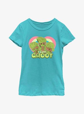 Marvel I Am Groot Hearts Trio Youth Girls T-Shirt