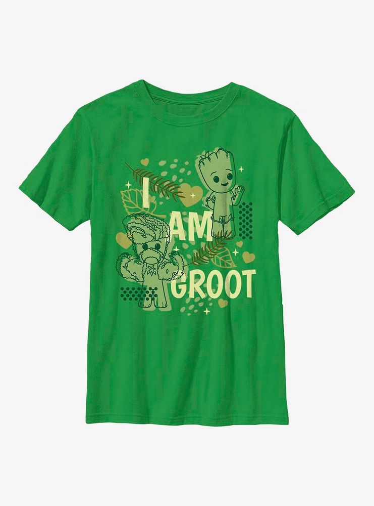 Marvel I Am Groot Leaf Heart Youth T-Shirt
