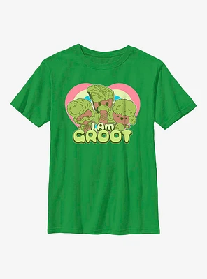 Marvel I Am Groot Hearts Trio Youth T-Shirt