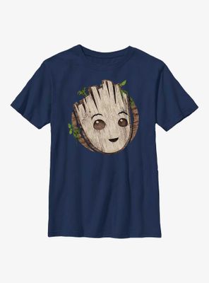 Marvel I Am Groot Wooden Badge Youth T-Shirt